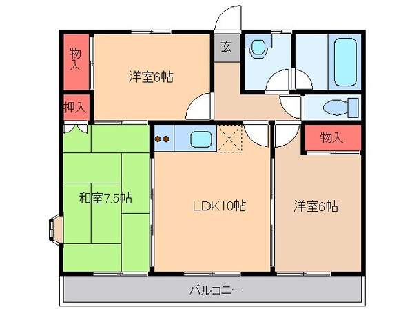 グレース荒川沖の物件間取画像